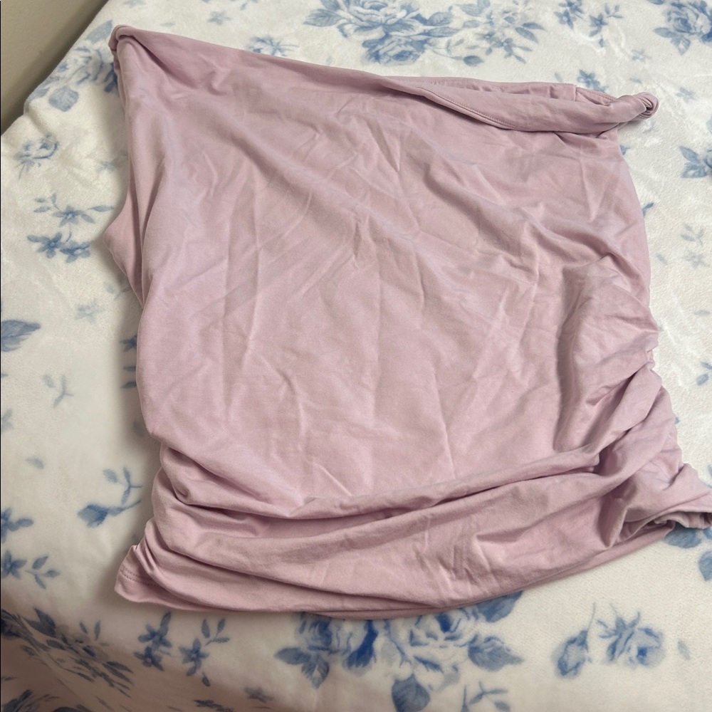 Abercrombie & Fitch Lavender/Light Pink Crop Top